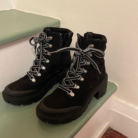 Esprit chunky heels lace up boots - Picture 1 of 6